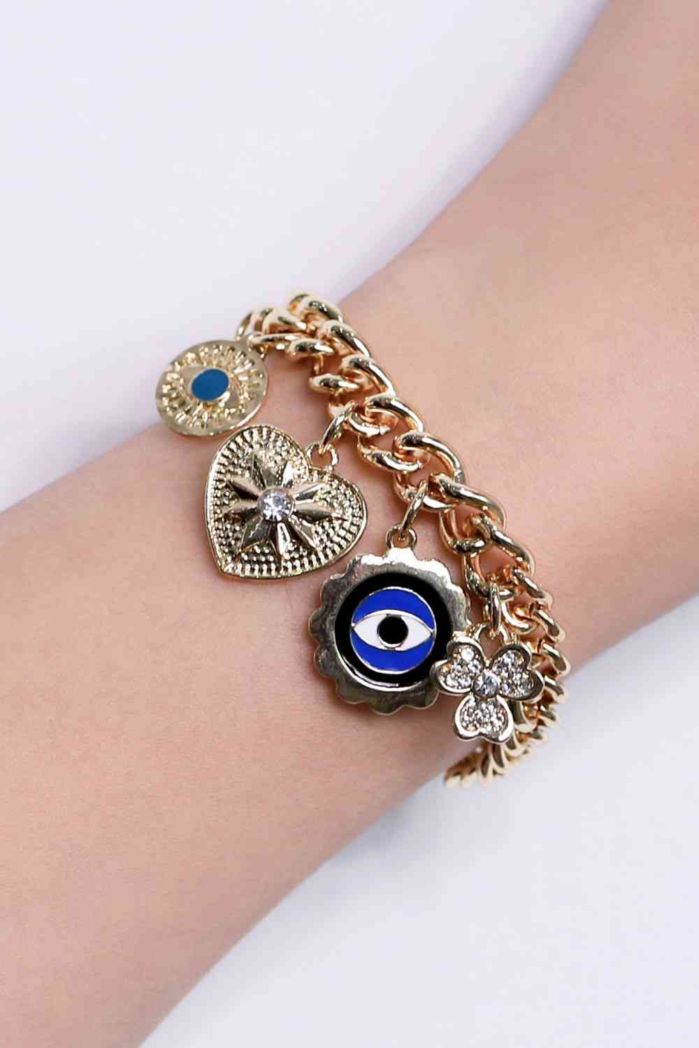 chunky chain charm bracelet