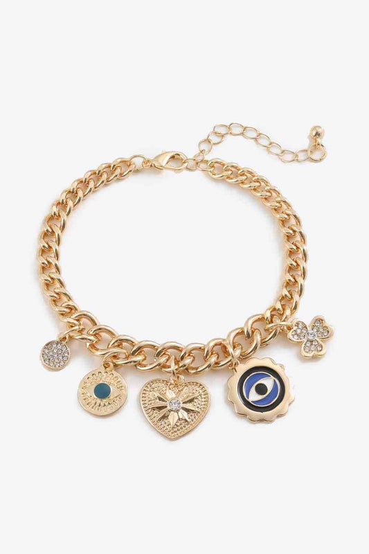 chunky chain charm bracelet