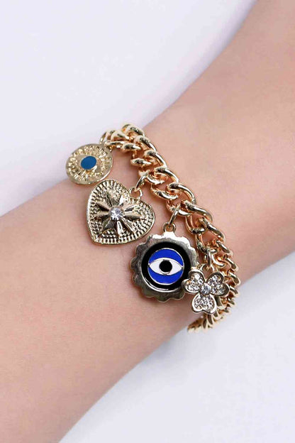 chunky chain charm bracelet