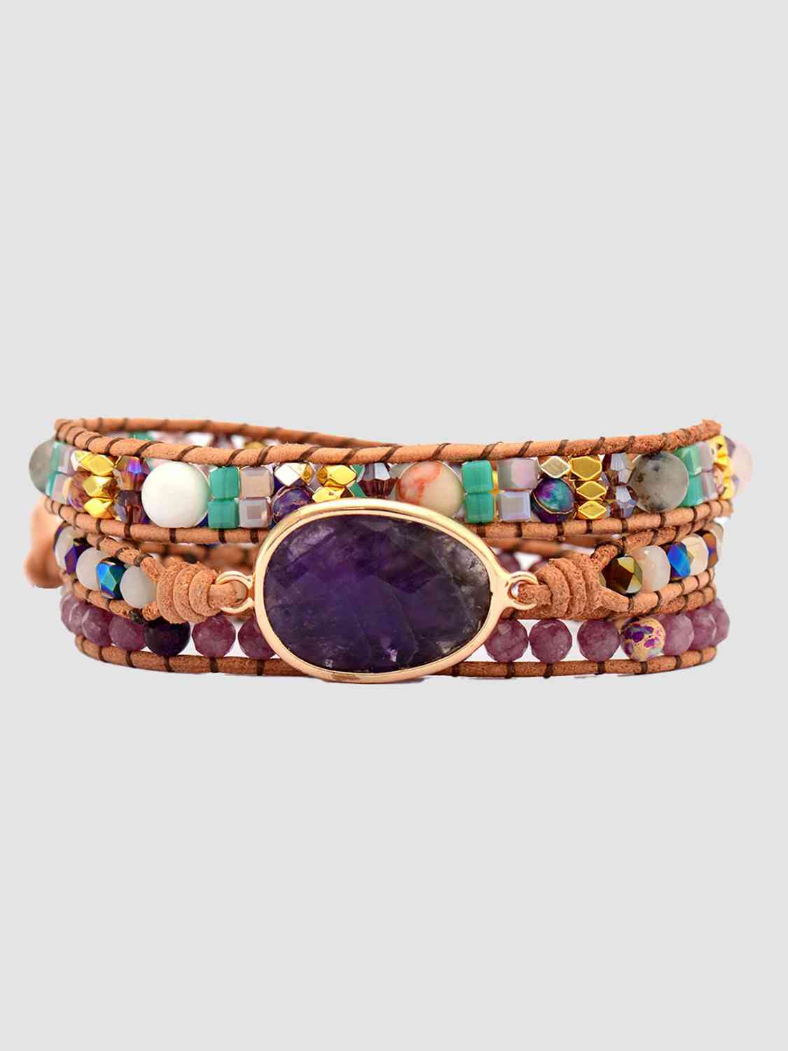layered amethyst bracelet
